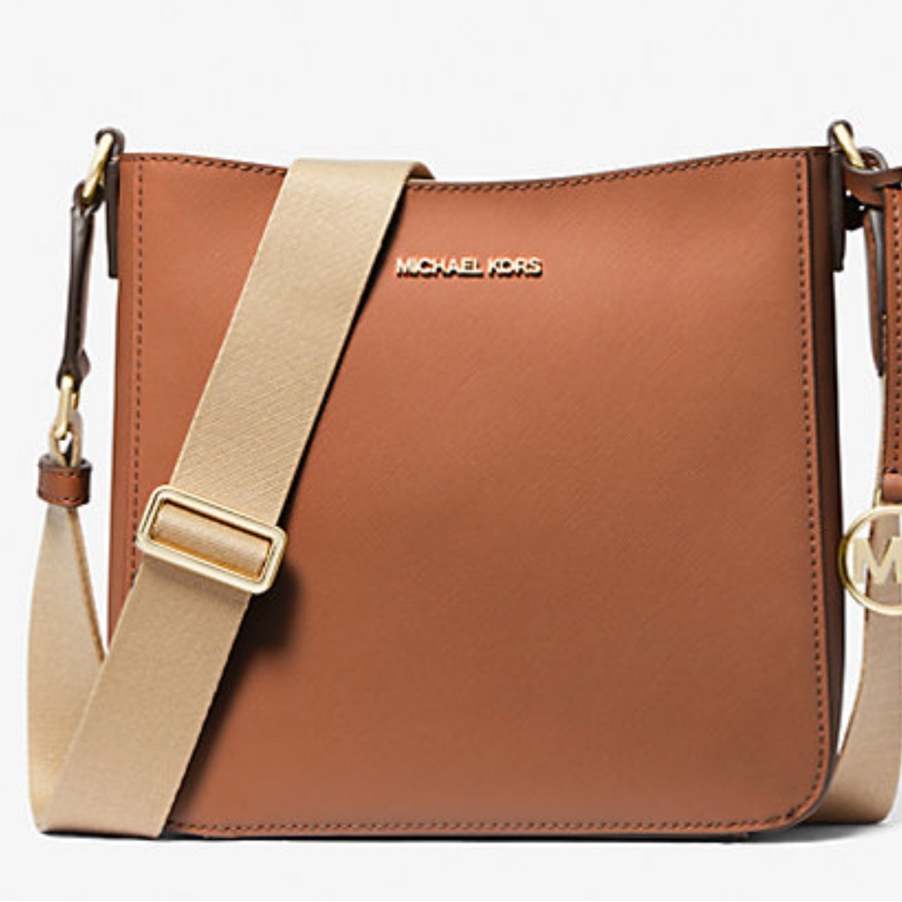 Michael Kors Tan and Cream Crossbody Bag